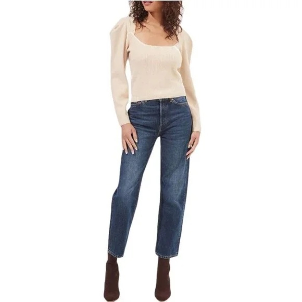 ASTR the Label Catalina Pullover Sweater Top in Cream Size S
